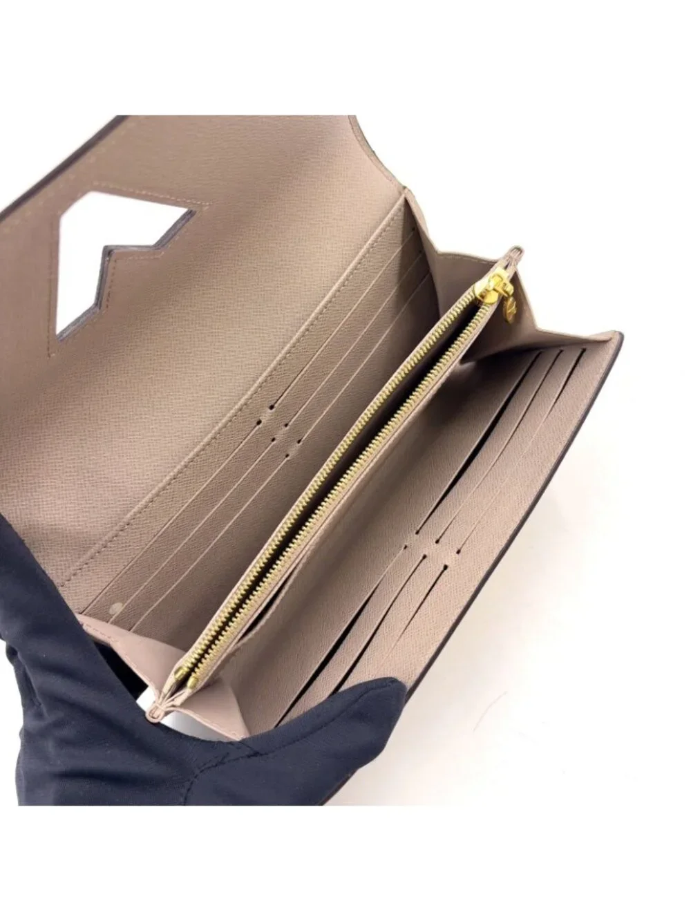 Louis Vuitton Portefeuille Twist Epi Leather Beige Wallet Gold